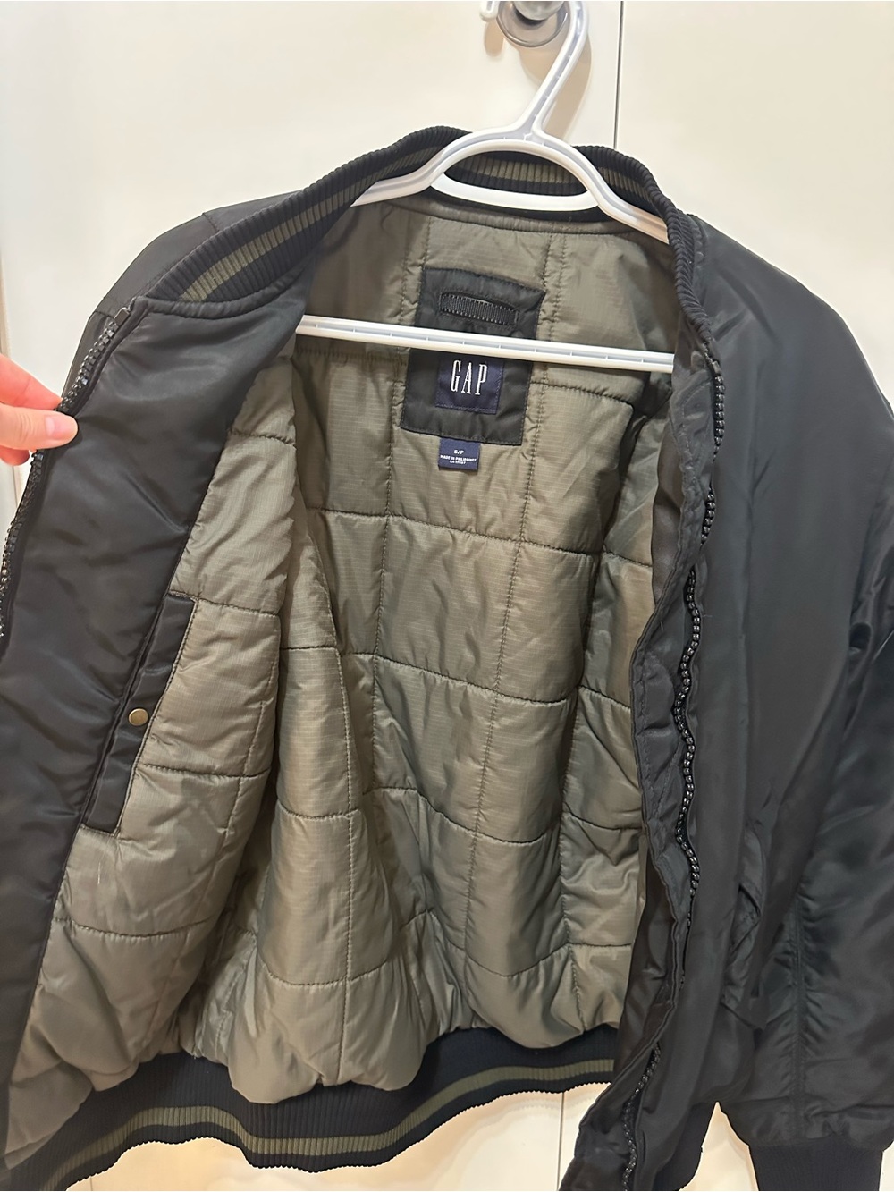 Vintage GAP (2003) Men's Black Bomber Jacket, Size Small - Picture 4 of 5